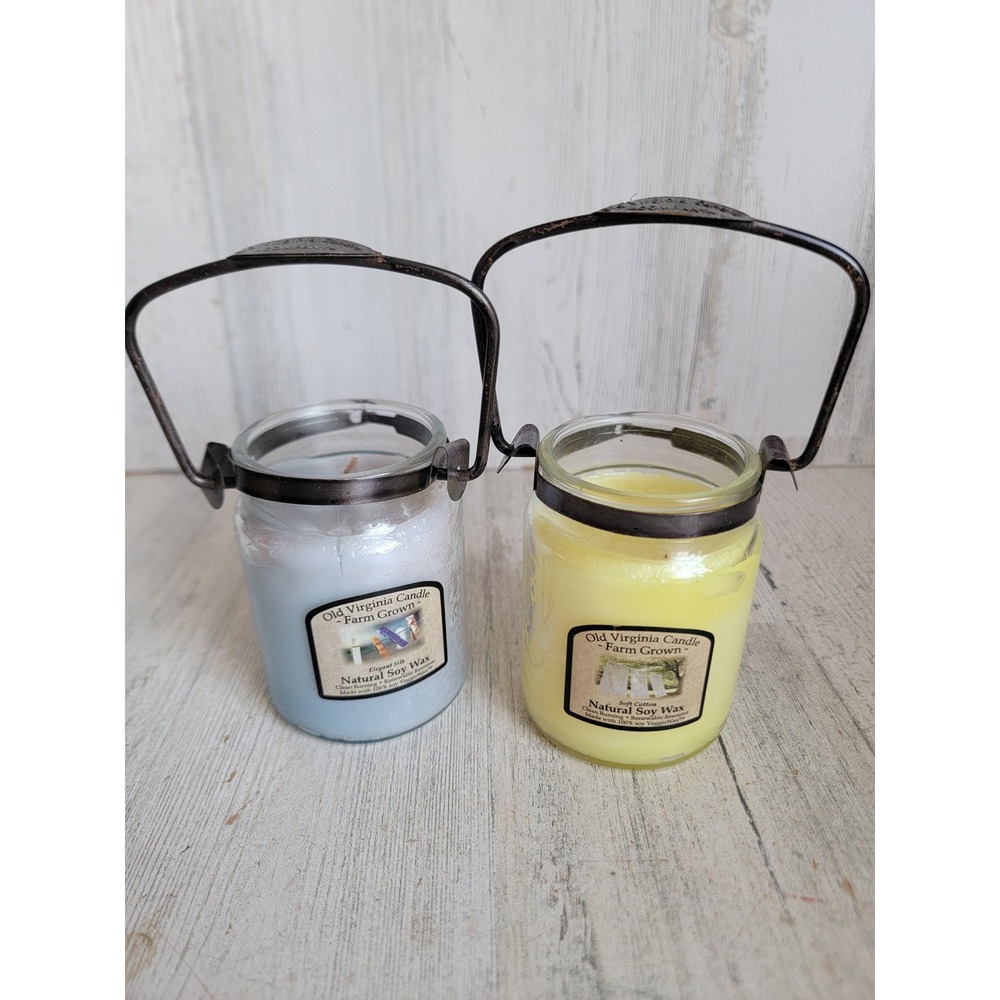 Old Virginia 4.5oz‎ candle set soft cotton elegant silk scented soy wax